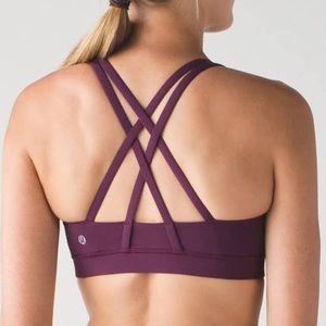 Lululemon Energy Bra in Cassis Size 4